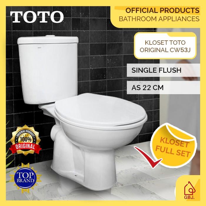 KLOSET DUDUK PUTIH TOTO CW53J / KLOSET DUDUK ORIGINAL TOTO / CLOSET