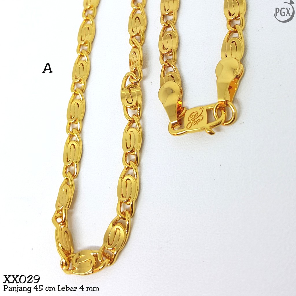 PGX Kalung Pria Wanita Xuping Perhiasan Lapis Emas Aksesoris Fashion Premium - XX029