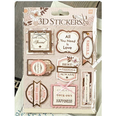 Scrapbook 3D Sticker - Quotes Tag