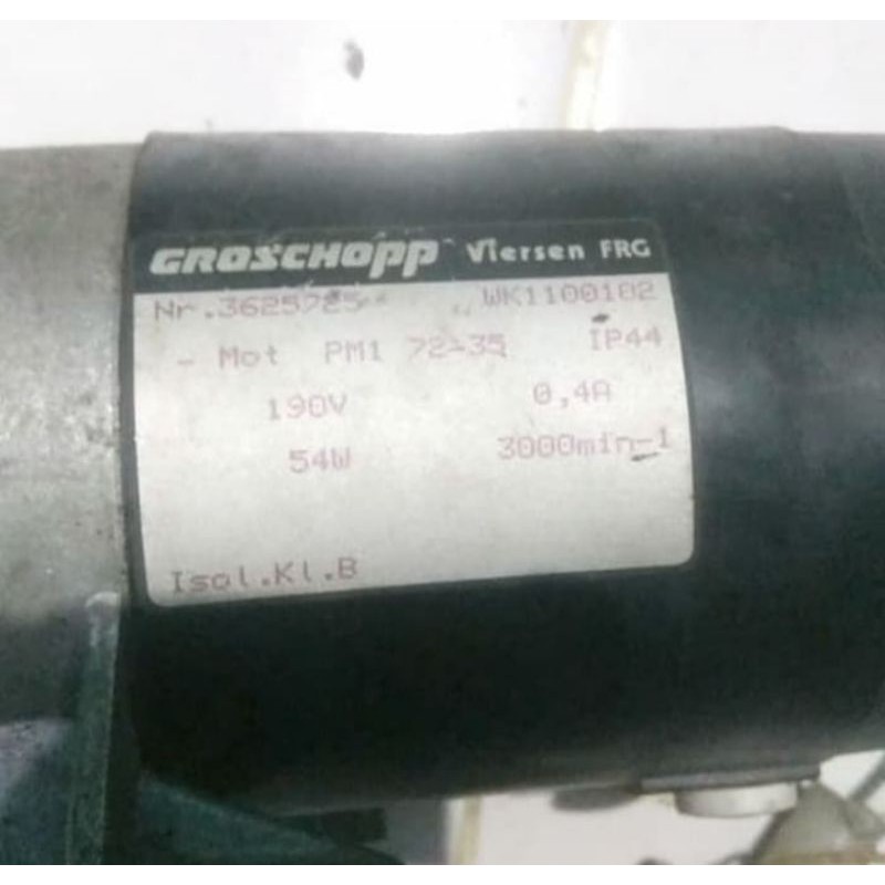 Dc Motor Gearbox 190V 54W