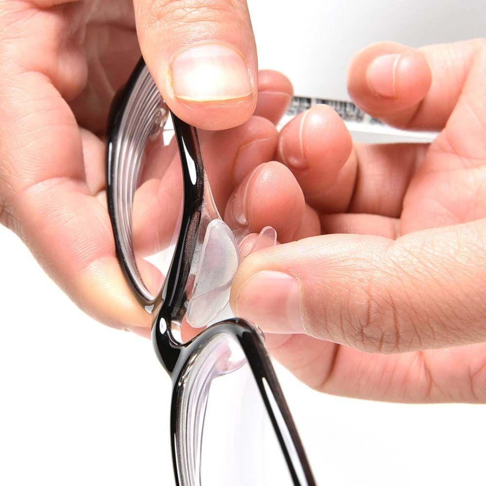 Needway Bantalan Kacamata Nyaman Kacamata Aksesoris Non-slip Transparan Anak Bentuk Busur Kacamata Hidung Tongkat