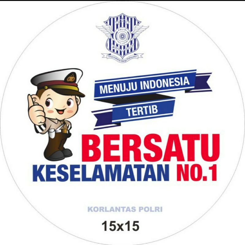 

STIKER VINYL KORLANTAS POLRI 15x15CM
