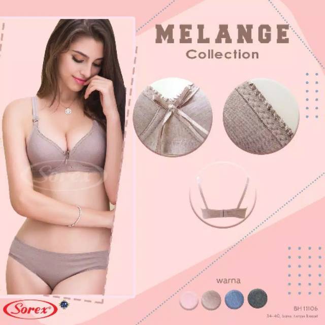 SOREX Bra Katun 11106 Busa Sedang Tanpa  Kawat  Melange Collection