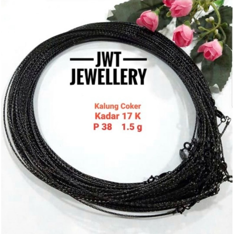KALUNG EMAS CHOKER BLACK COKER HITAM MDL ITALY