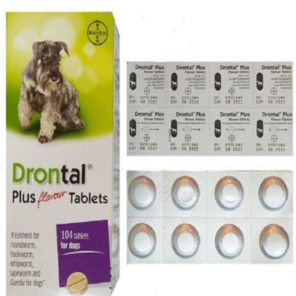 Drontal Dog Plus FLAVOUR Tablet Bulat Obat Cacing Anjing Puppy Tasty