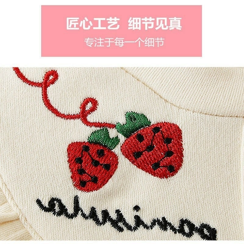 Promo !! Dress import baby cute / dress four strawberry pink renda ukuran 6bulan-2tahun / Dress anak perempuan