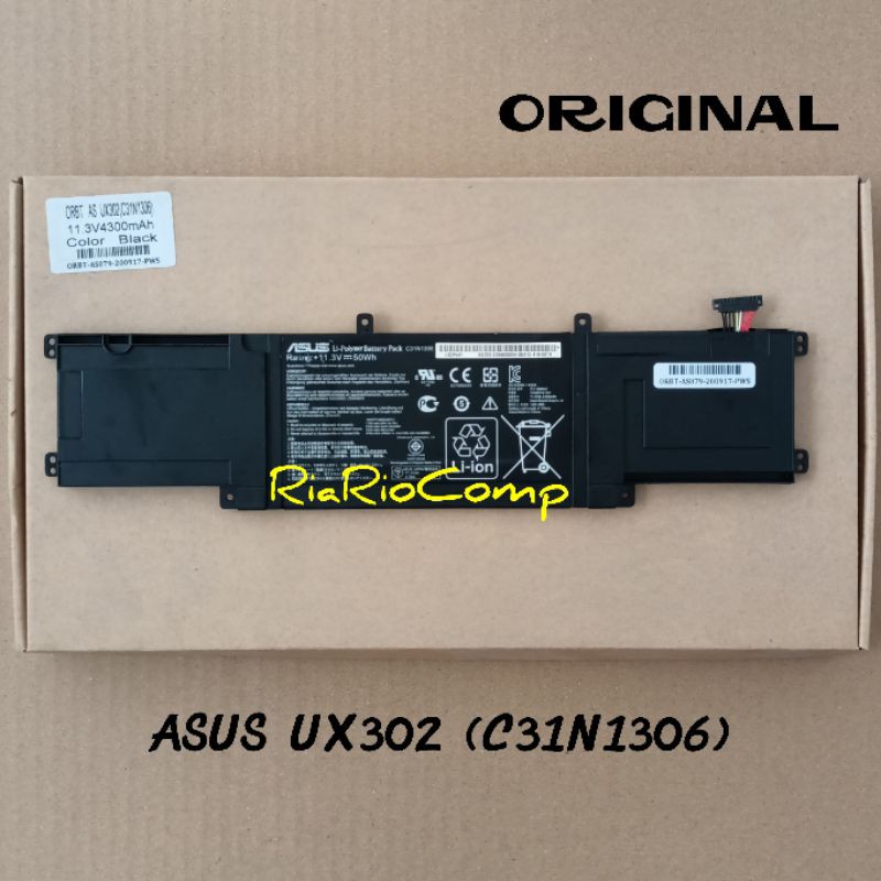 Battery Baterai Asus ZENBOOK C31N1306 UX302 ORIGINAL