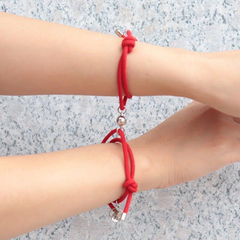 GELANG TALI COUPLE IMPORT DENGAN MAGNET BRACELET PASANGAN PERSAHABATAN - AKSESORIS FASHION SIMPLE GE
