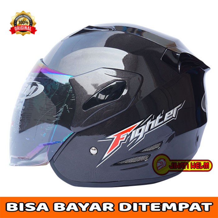 HELM / GM / HELM GM / HELM GM FIGHTER GUNMETAL ORIGINAL SNI TERMURAH