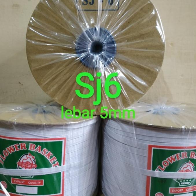 Karet elastis sj6 putih flower basket karet elastis 5mm putih SALE
