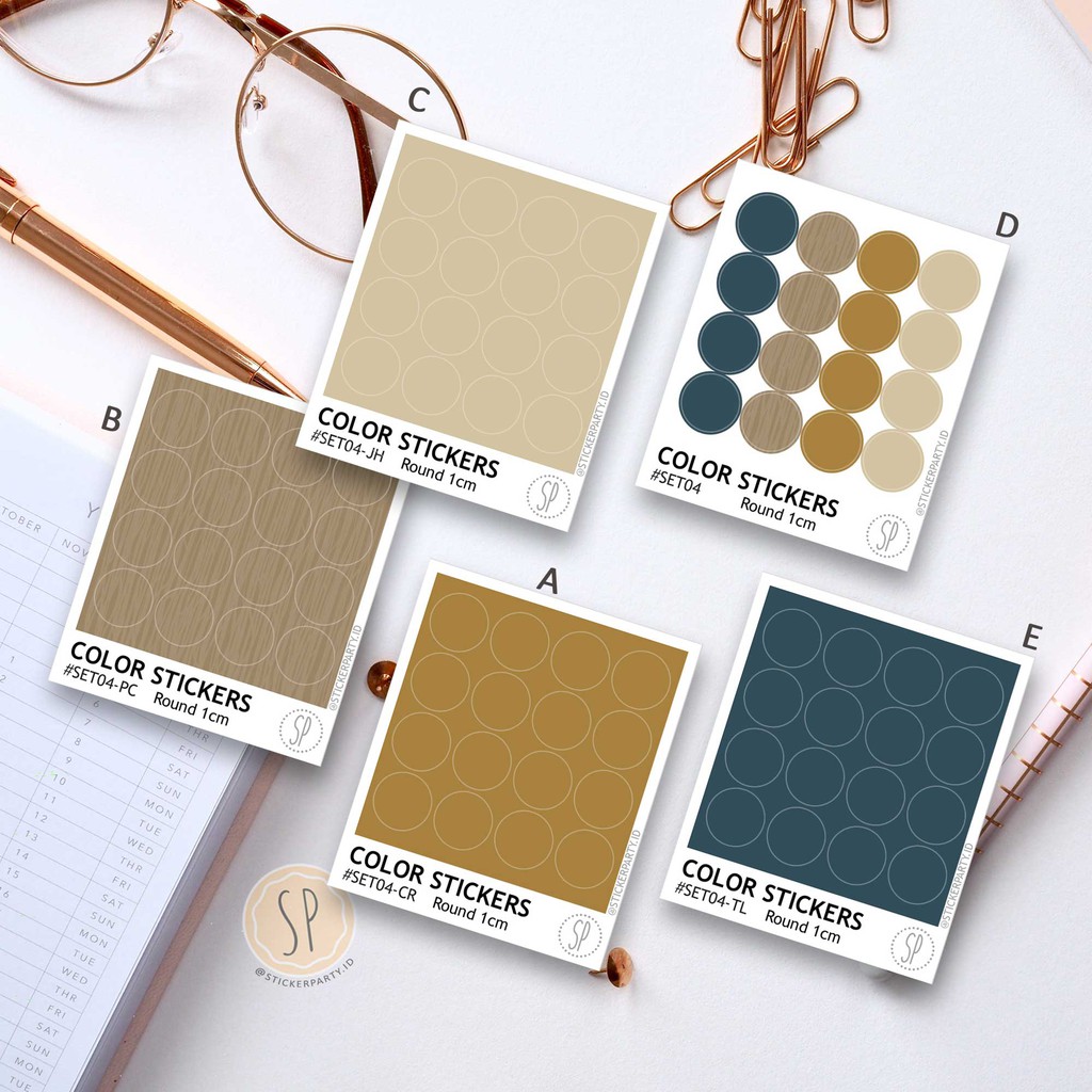 Sticker Party Stiker Dot Bulat Mini 1cm Warna Natural Coklat Perekat Foto Dinding Estetik Shopee Indonesia