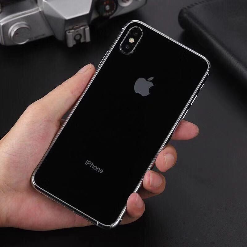 Kasus iPhone11 kaca kembali film 11Pro 7 P iPhone 8 plus iX XS Max XR iPhone 6 i6s Ditambah stiker berwarna kaca bawah film