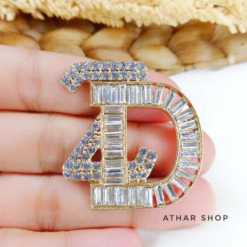 Bros B,bross button,pin Bros buttonscarves-ZD kristal gold