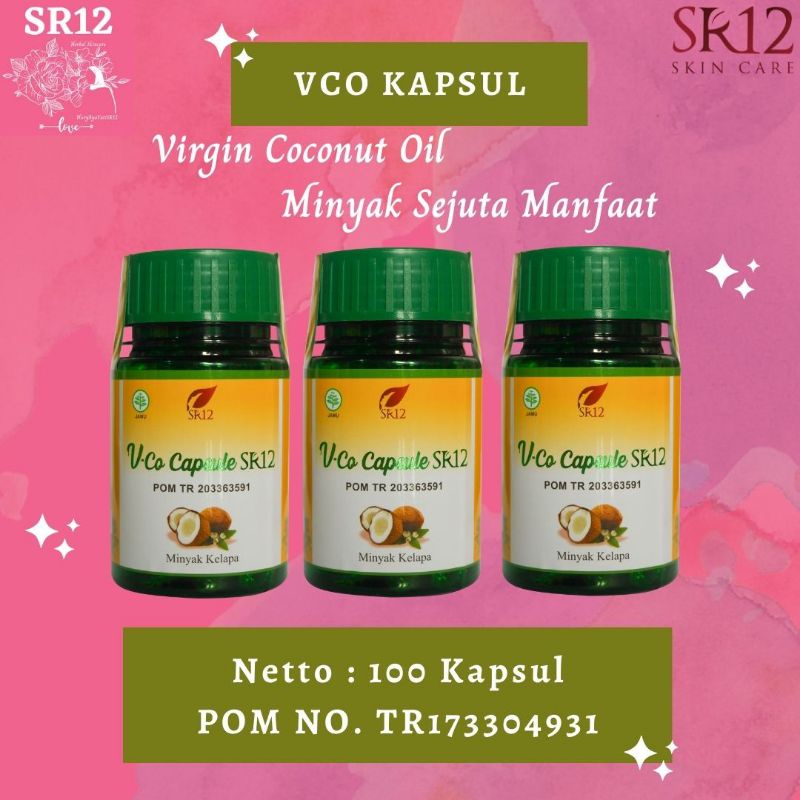 VCO Kapsul SR12 / Minyak Sejuta Manfaat / Anti Virus / Menjaga Daya Tahan Tubuh / Mengatasi Asam Lam