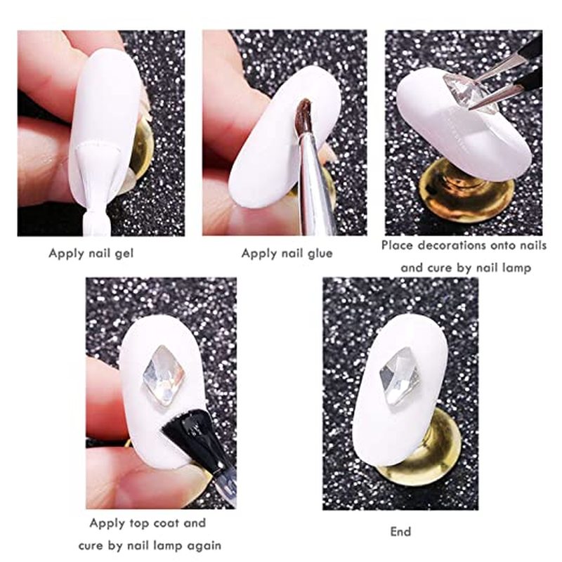 [12 Grids Mixed Nails Art Mix Crystal Metal Crafts][3D Nail Art For Nail Decoration][Manicure Decor DIY Accessories]