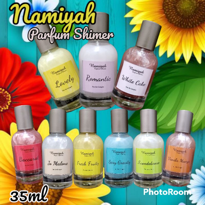 Parfum shimer Namiyah glitter 35ml &amp; 50ml tahan 12 jam parfum pria wanita