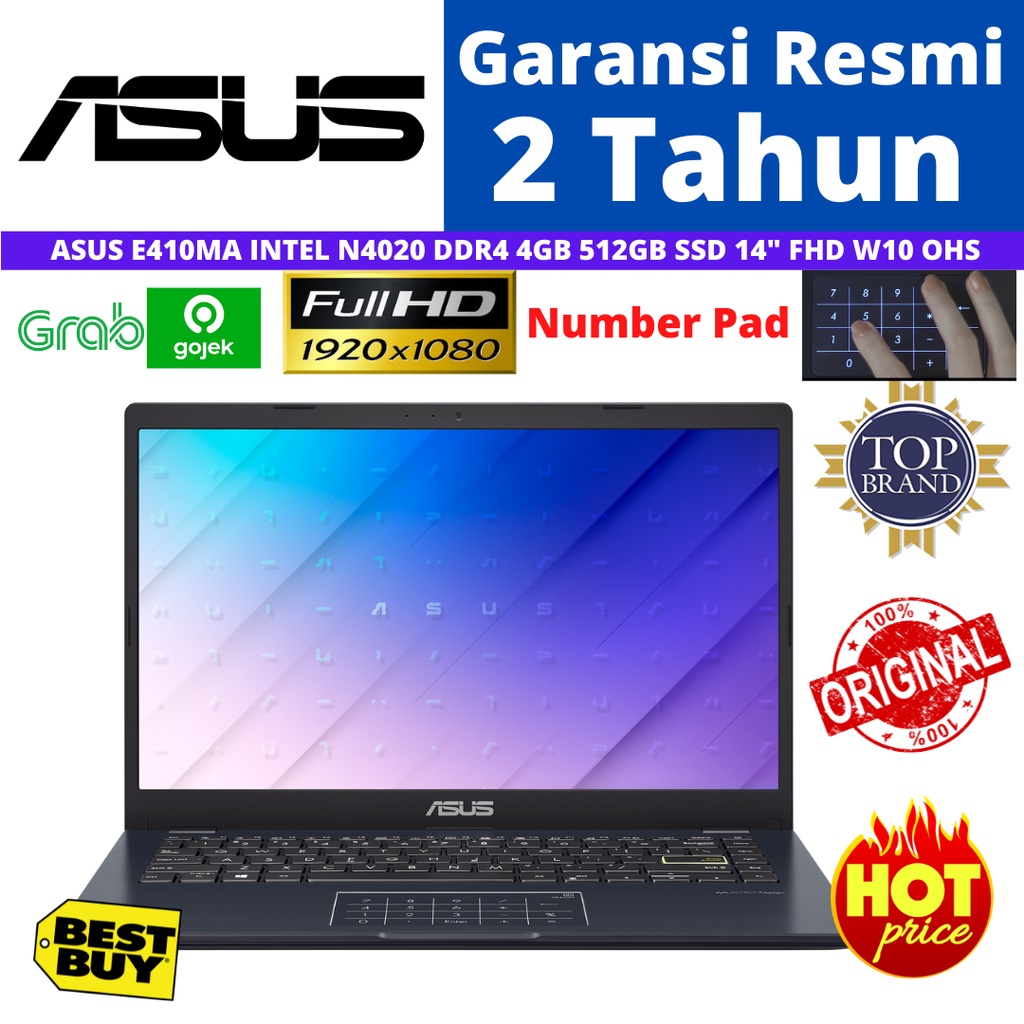 Jual Notebook Asus E410ma Intel N4020 Ddr4 4gb 512gb Ssd 14 Fhd W10ohs Shopee Indonesia 4901