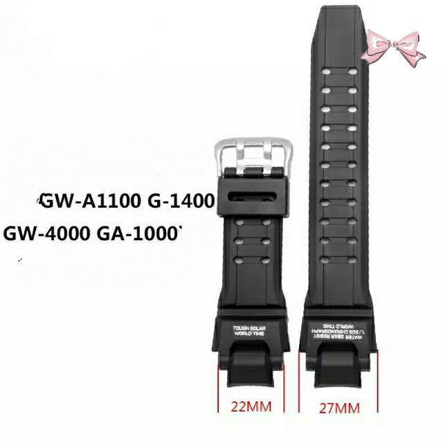 TALI JAM G-SHOCK GA-1000 GA1000 RUBBER STRAP TALI JAM CASIO G-SHOCK GA 1000 WARNA HITAM