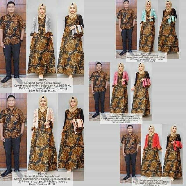 Sarimbit gamis bolero brukat (brokat) best seller banget