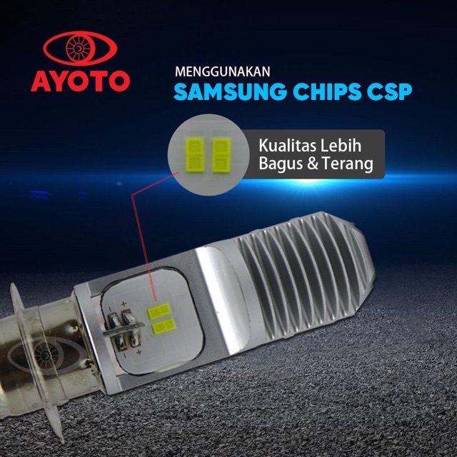 Lampu motor depan LED AYOTO M2A PRO H6 AC DC motor matic bebek AC DC