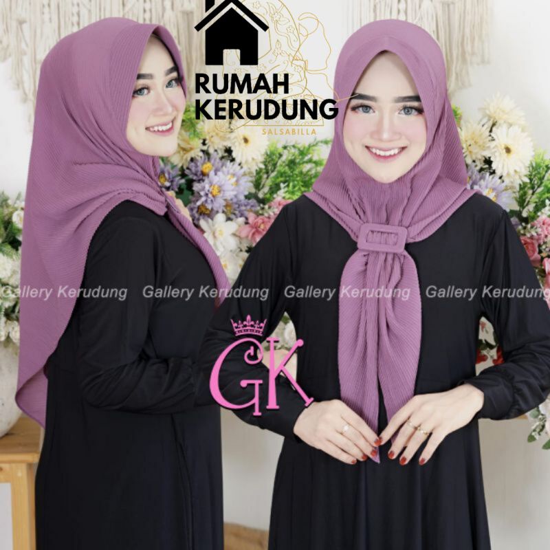 ❤️ RK SALSABILLA ❤️JILBAB / HIJAB KHIMAR INSTAN PET PLISKET + FREE RING GESPER HIJAB ORI  / HIJAB JI