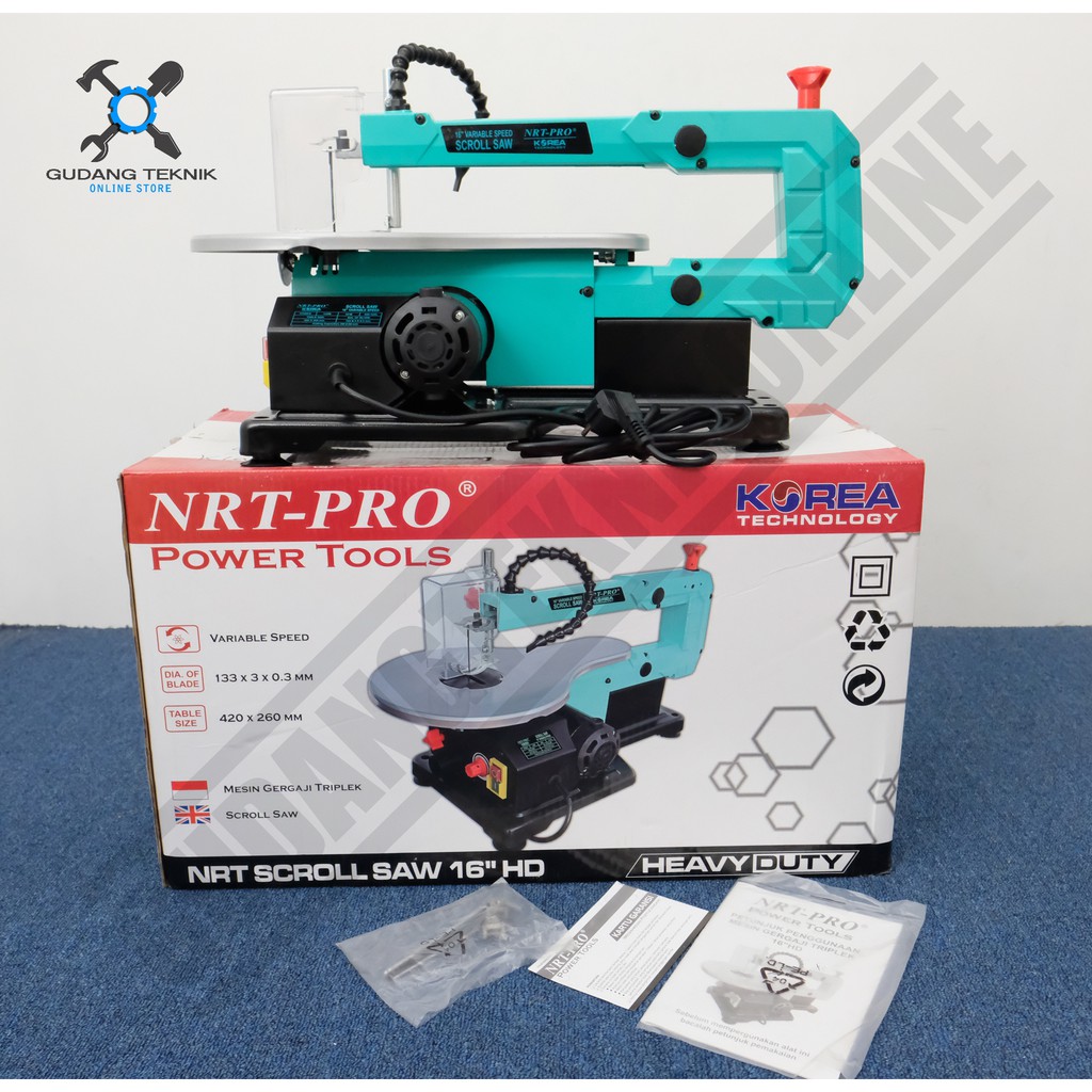 Scroll Saw NRT PRO 16 HD - Mesin Potong Ukir Multiplek Kayu
