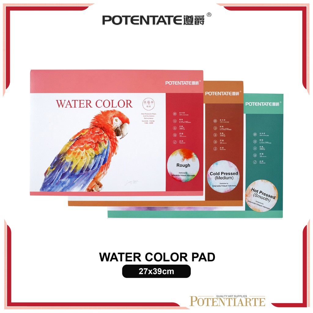 

Kertas Cat Air Potentate 27x39cm Watercolor Paper Pad