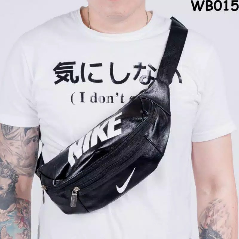 Tas waistbag/pinggang pria NIKE kulit import Hiqh Quality