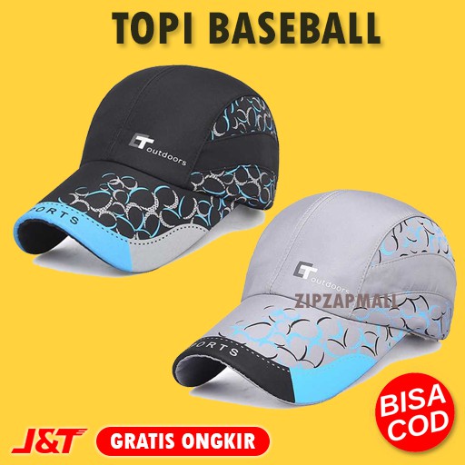 Topi Baseball Pria Model T - Topi Cowok Bersepeda Keren Murah - Topi hitam Polos Original Murah