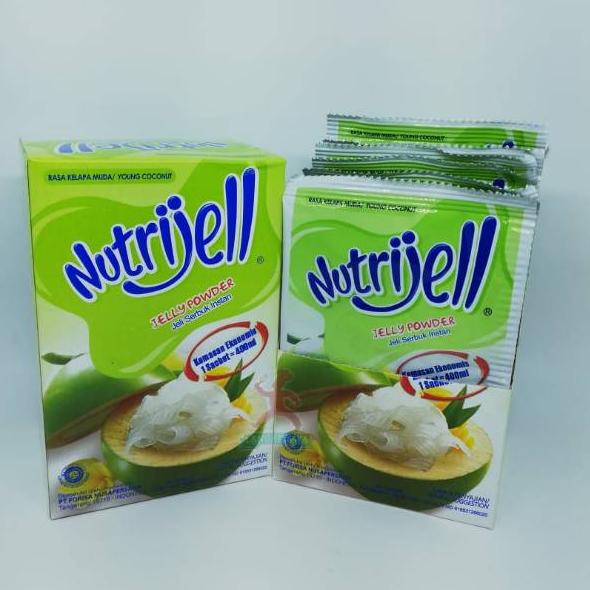 

を Nutrijell Ekonomis Kelapa Muda Box/ Jeli Kelapa Muda Bubuk Instan 10gr (12pcs) ,,,