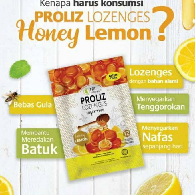■ GROSIR MADU■ HDI PROLIZ LOZENGES HONEY LEMON ORIGINAL SALE