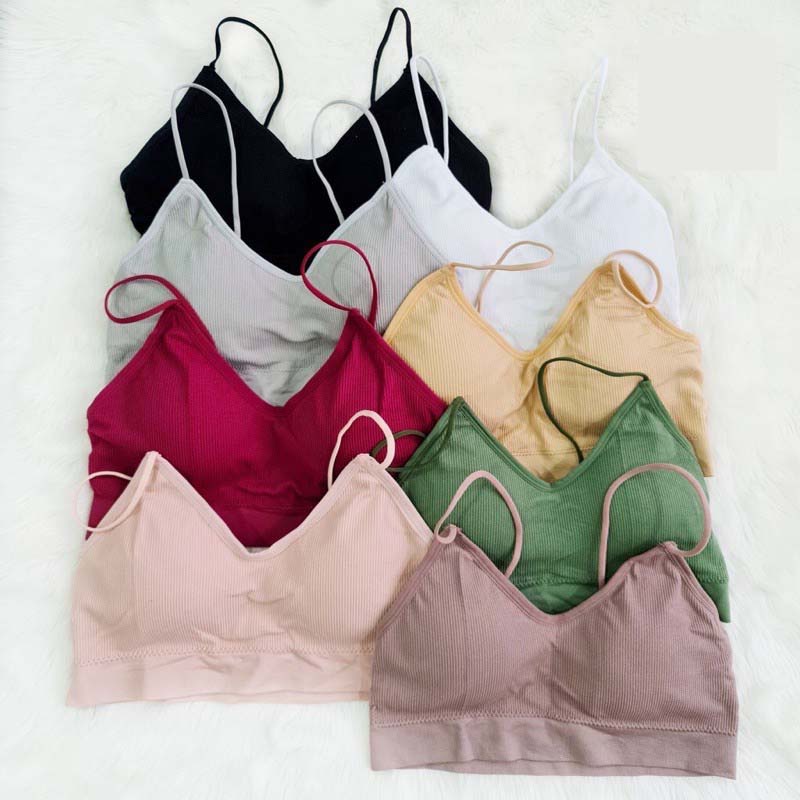 Sport BRA Busa Pakaian Dalam Tanpa Kawat Tanktop Bra A007.