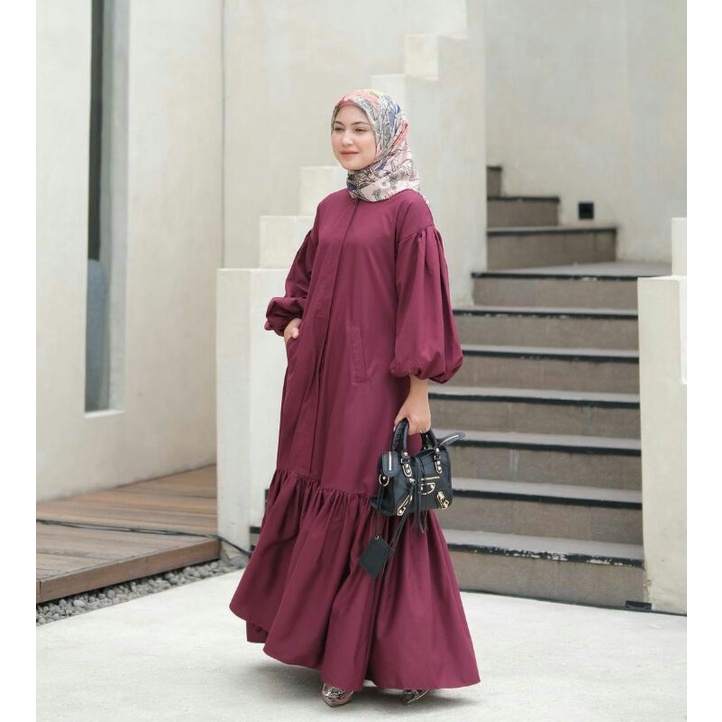 MELAYU DRESS GONEGANI -  Fuschia Melayu Dress by gonegani Gamis Raya Koleksi Lebaran 2022 Melayu Dre