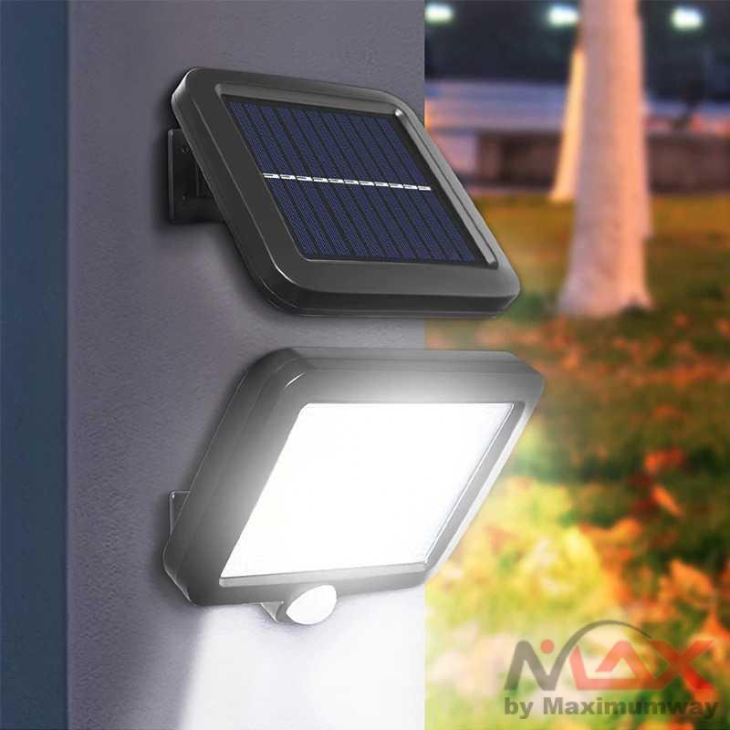 Lampu Teras Lampu Taman Lampu Jalan tenaga surya Sensor Gerak PIR 120LED Panel terpisah dengan kabel, Solar panel Outdoor anti air waterproof lampu pagar taman 120 olar Light Outdoor Motion Sensor Recharge Solar Wall Light Waterproof Emergency Light