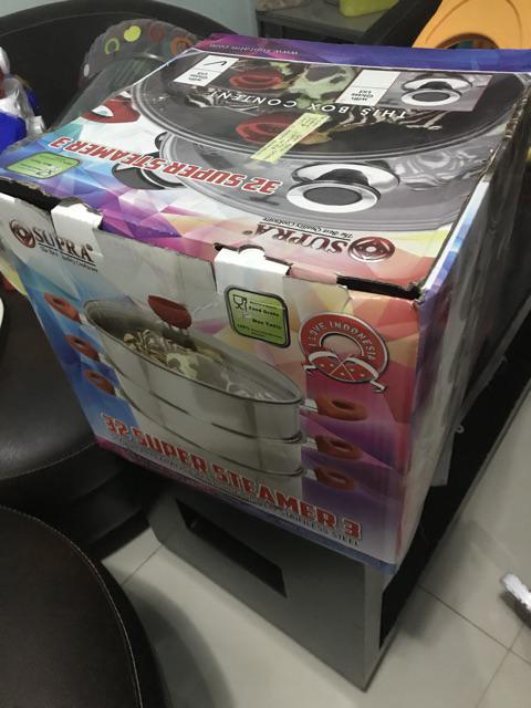 Khusus Gojek Panci Steamer Supra / Panci Serba Guna Sarangan Supra Stainless Tebal Susun 3 (32cm)
