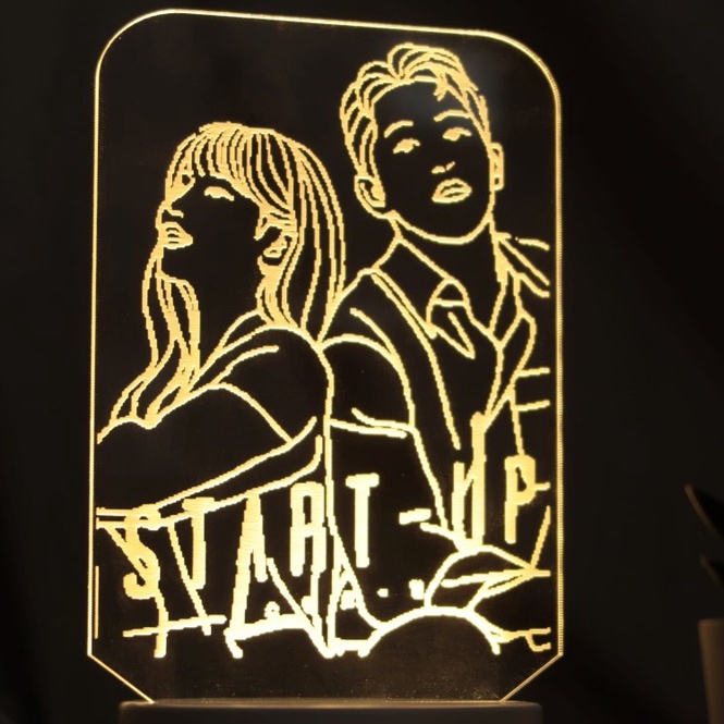 Custom tambahan Outline sketsa wajah Lampu Tidur, Tumbler