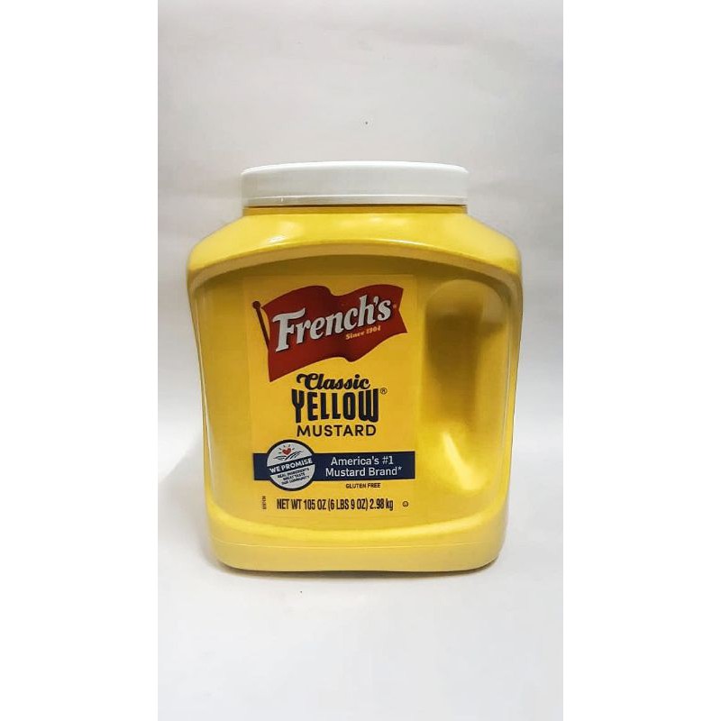 

French Yellow Mustard Galon 105oz / 2,98 kg. French's Classic Yellow Mustard