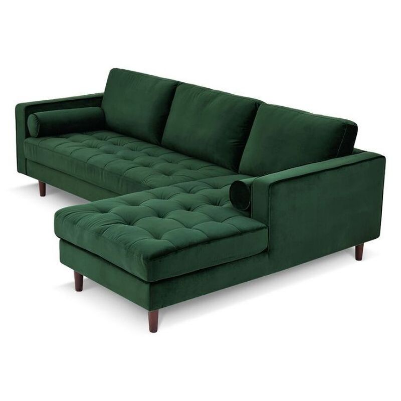 sofa sudut minimalis panjang 200cm warna hijau