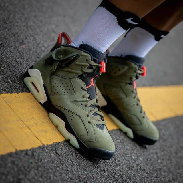 Sepatu premium Jordan 6 Travis Jack Cactus