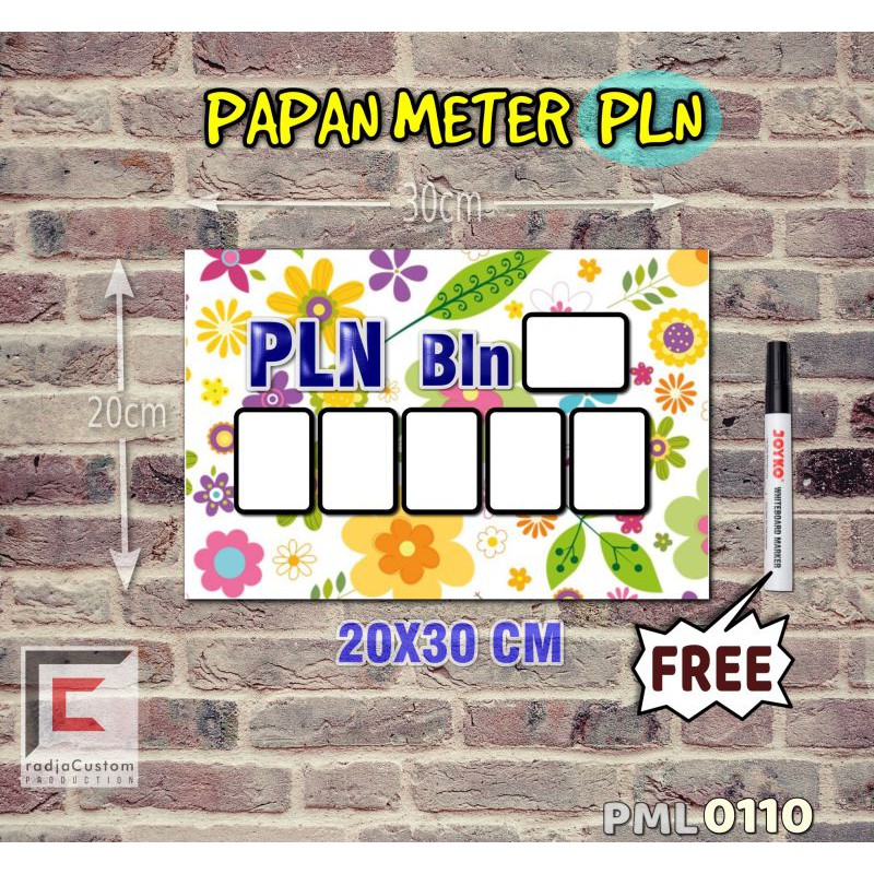 

RadjaCustom Papan Meter Listrik PLN PAM motif Unik - Floral 10