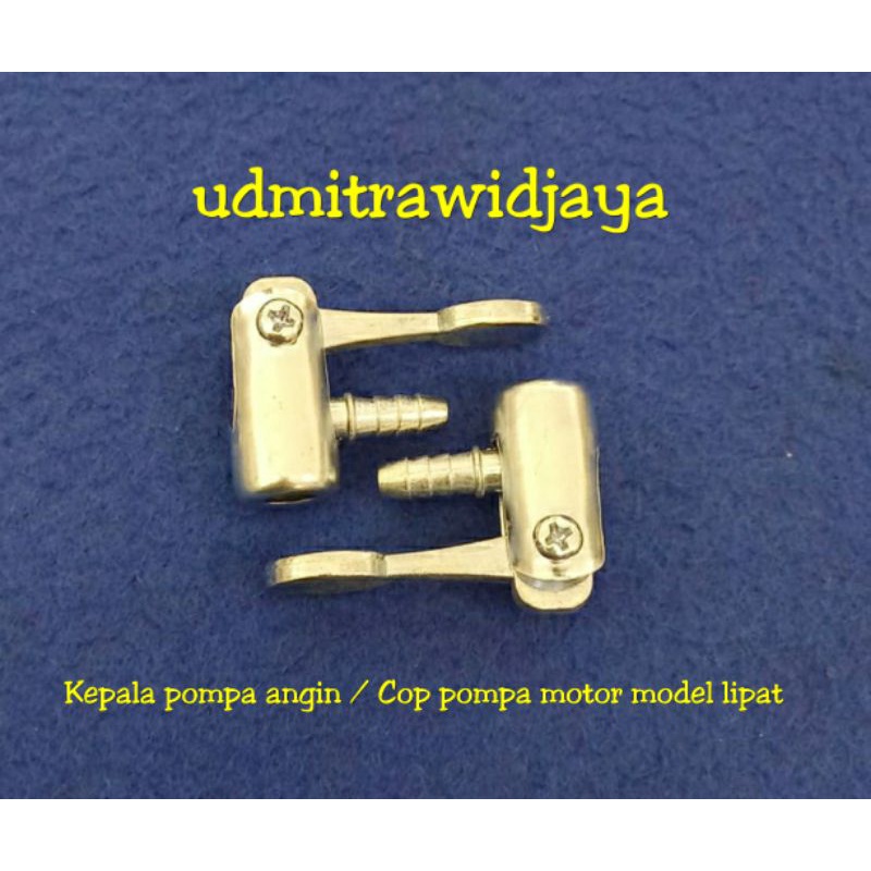 Cop pompa angin model lipat kepala pompa nepel cop pompa ban sepeda pentil motor mobil schrader material besi chrome neple nepel cop pompa sepeda gowes sepeda motor