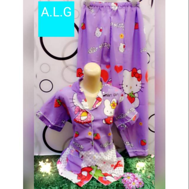 PIYAMA WANITA KATUN CELANA PANJANG