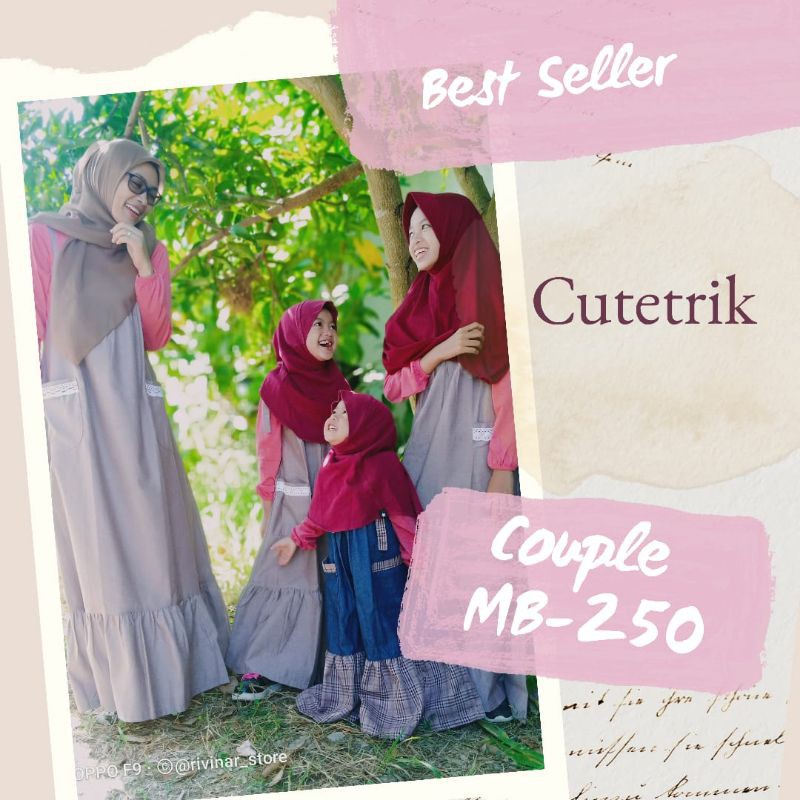 Gamis couple anak dan ibu model overall cutetrik terlaris
