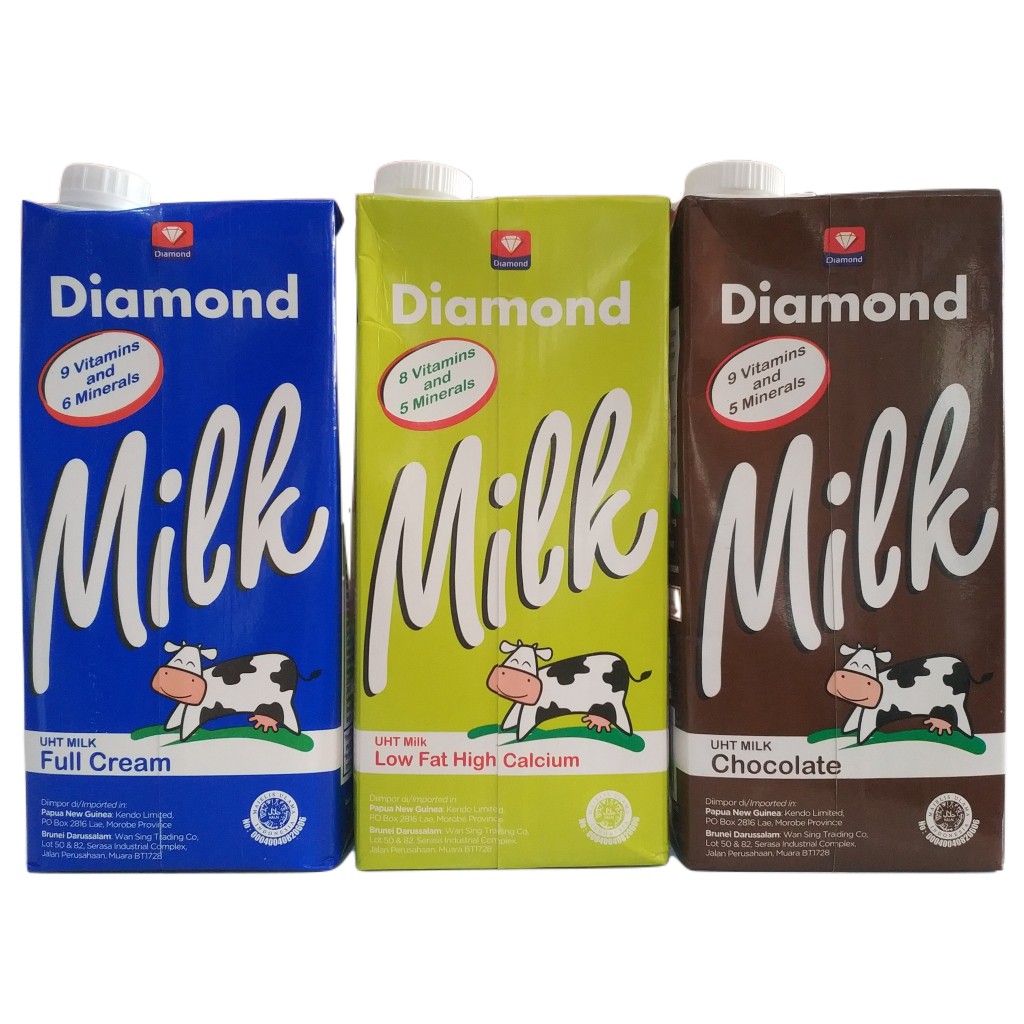 

DIAMOND Susu UHT 1 Liter (Full Cream/Low Fat/Chocolate) 1 Karton