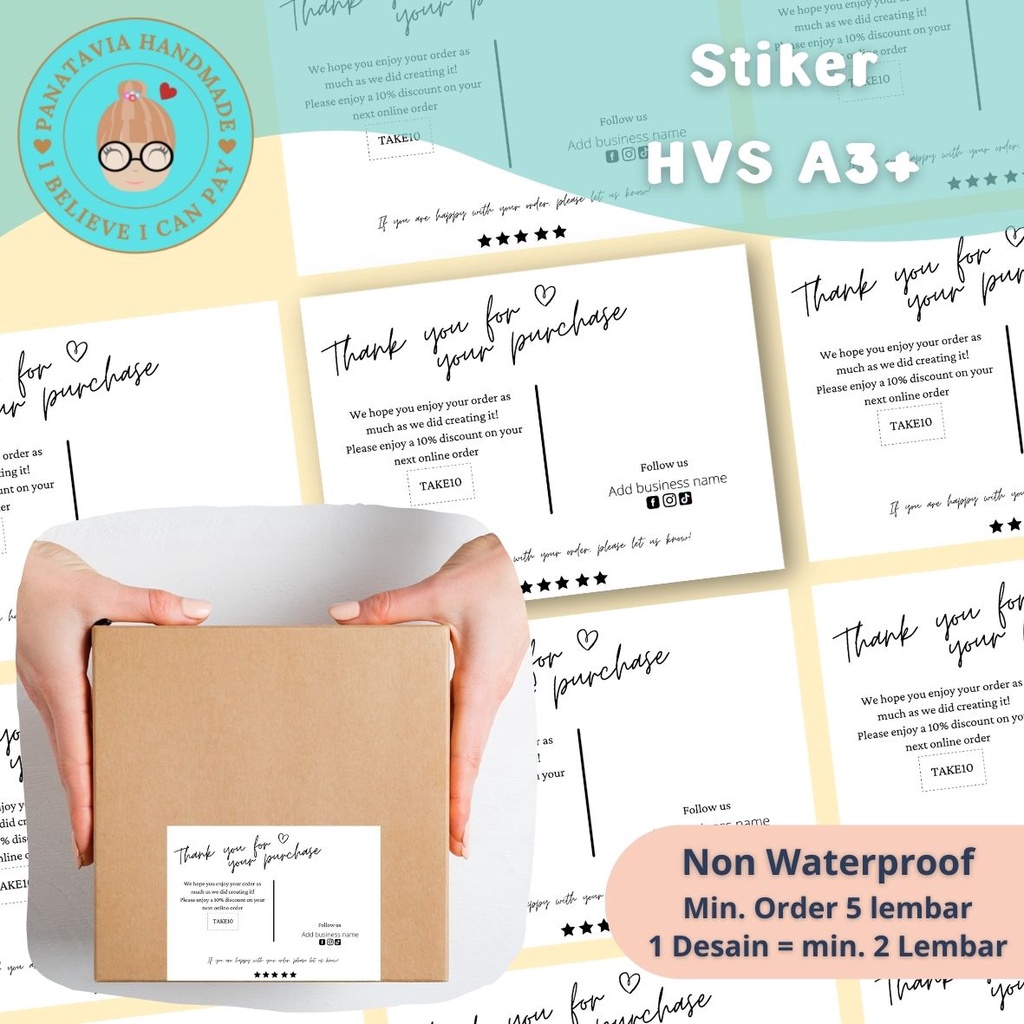 

Cetak Stiker Hvs A3+ HIGH QUALITY + Cutting Kiss Cut Label Produk Usaha & Online iShop