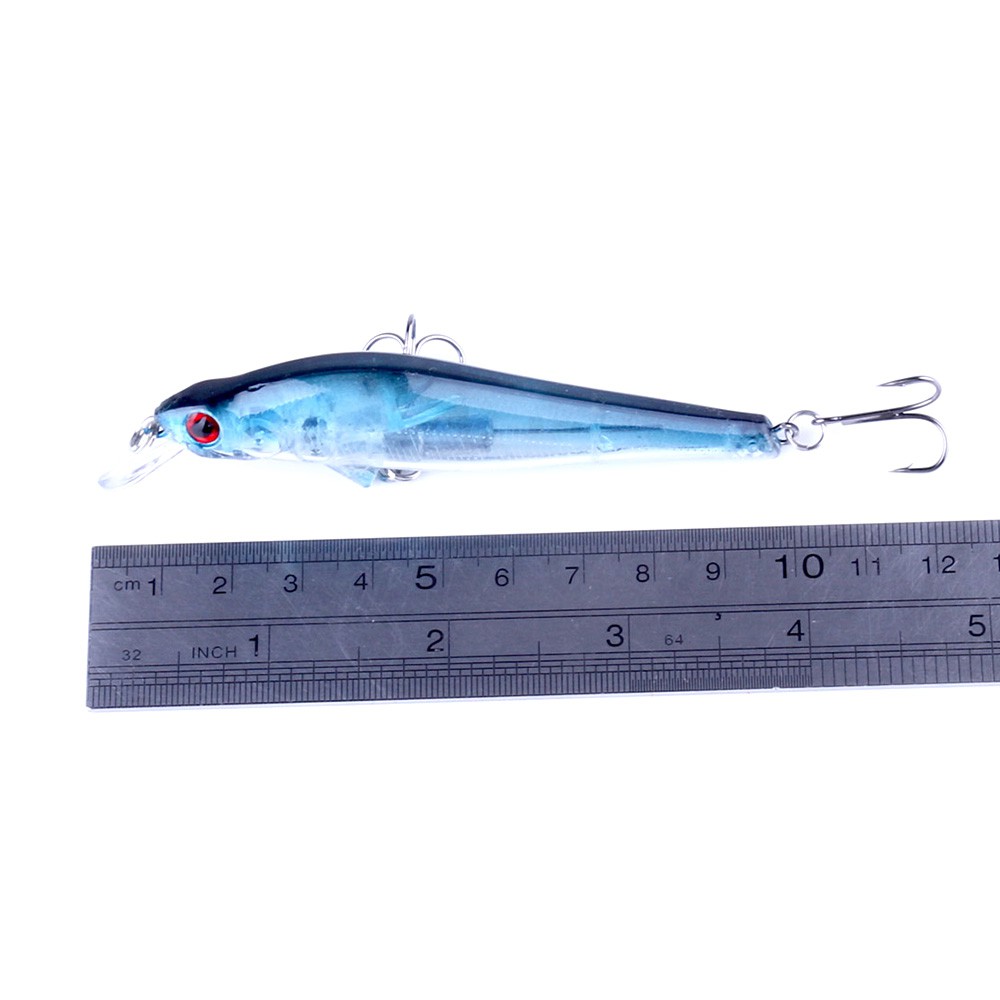 Hengjia 1pc Umpan Pancing Tiruan Bentuk Ikan Kecil Mata 3d Bahan Plastik 10cm 11g 0-1m