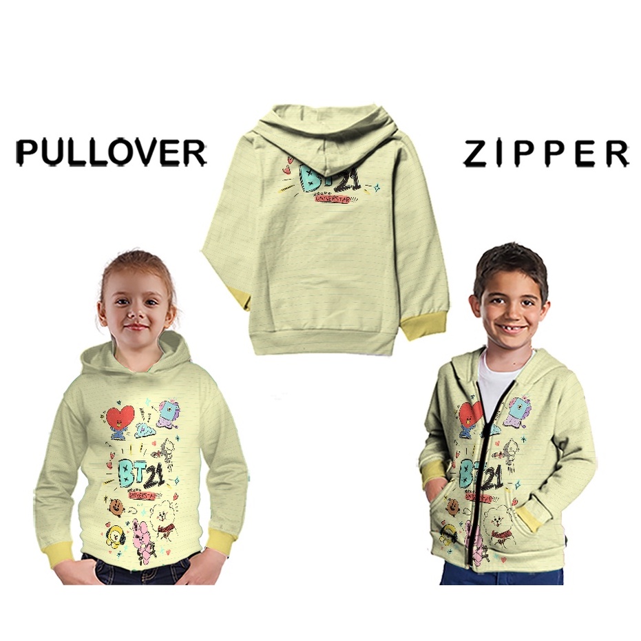 BT21 X BTS NEW Sweater Hoodie Anak fullprint free name