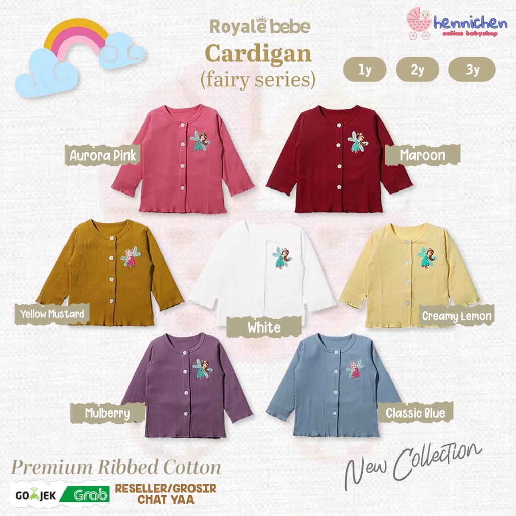 ROYALE BEBE FAIRY SERIES CARDIGAN ANAK PEREMPUAN JAKET ANAK JAKET BAYI SWEATER ANAK 1-3 thn