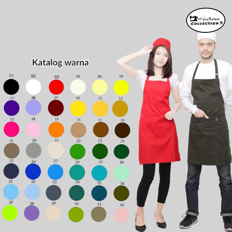 Celemek apron Custom Celemek Dapur Celemek masak Celemek waitres Celemek Barista Celemek grosir murah.