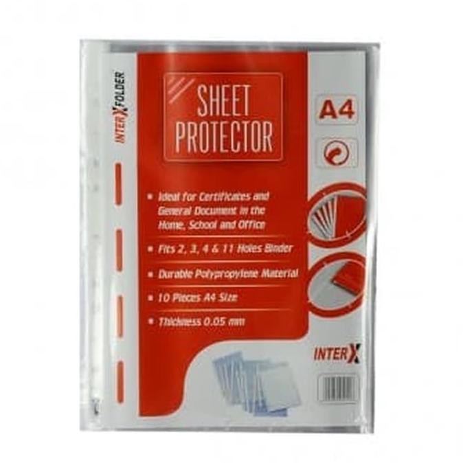 

Sheet Protector / PP Pockets A4 isi 10 Lembar - Inter X Folder